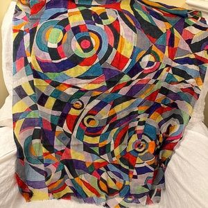 Absolutely gorgeous abstract geometric cashmere/ silk scarf by Bindya